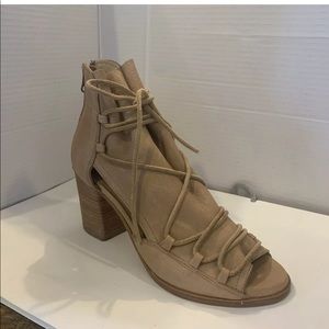 Free People 8.5 BASKE Nude Leather Ariel Lace Up